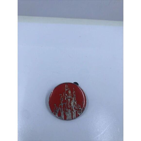 Disney Trading Pin 2011 Disney Parks Red Silver Castle World Icons - Picture 3 of 6